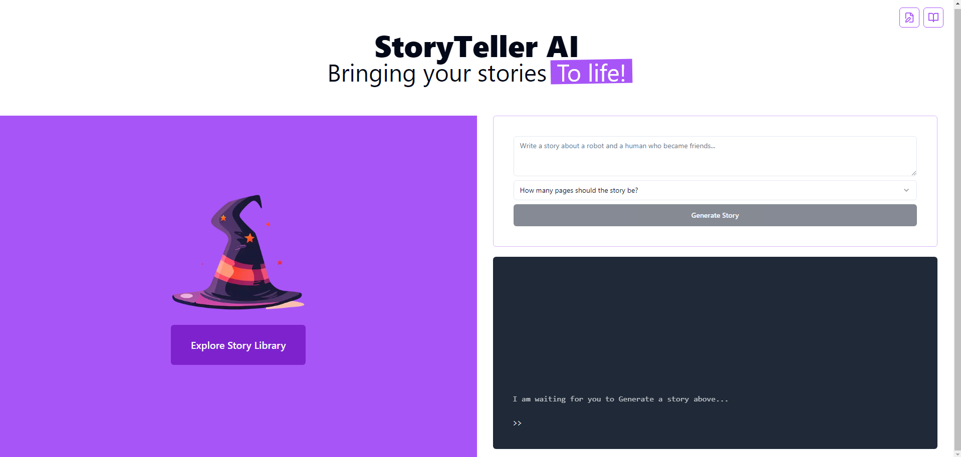 Story Teller AI project preview