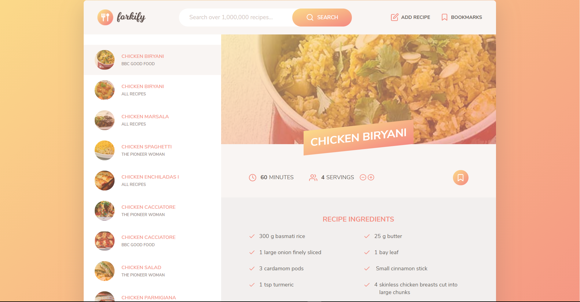 Forkify project preview